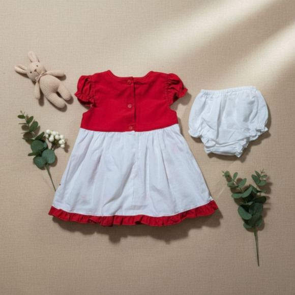 New Baby Dress Set with matching headband underwear size 6 to 9 months - Picture 3 of 3